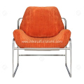 Stainless steel leisure chair in fabric